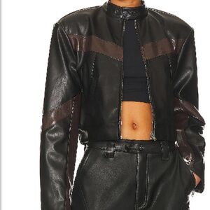 NWOT AFRM Carter Leather Jacket Size: M